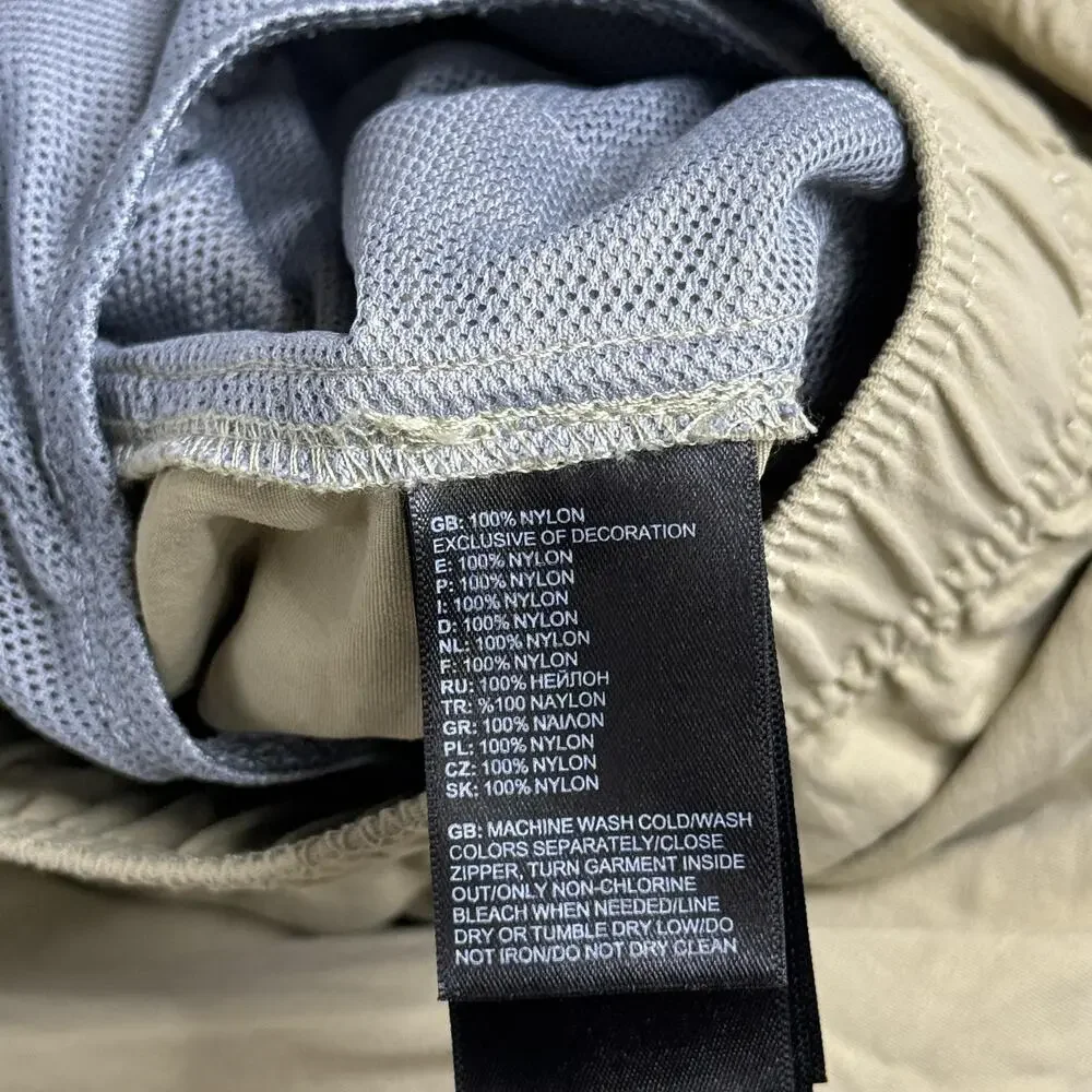 North Face Swim Trunks Mens Large Beige Lined Elastic Waist Pockets Beach